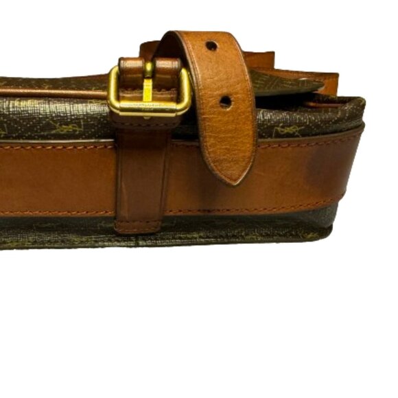 Saint Laurent MONOGRAMME MEDIUM SATCHEL IN CASSANDRE CANVAS AND SMOOTH LEATHER - Picture 14 of 16